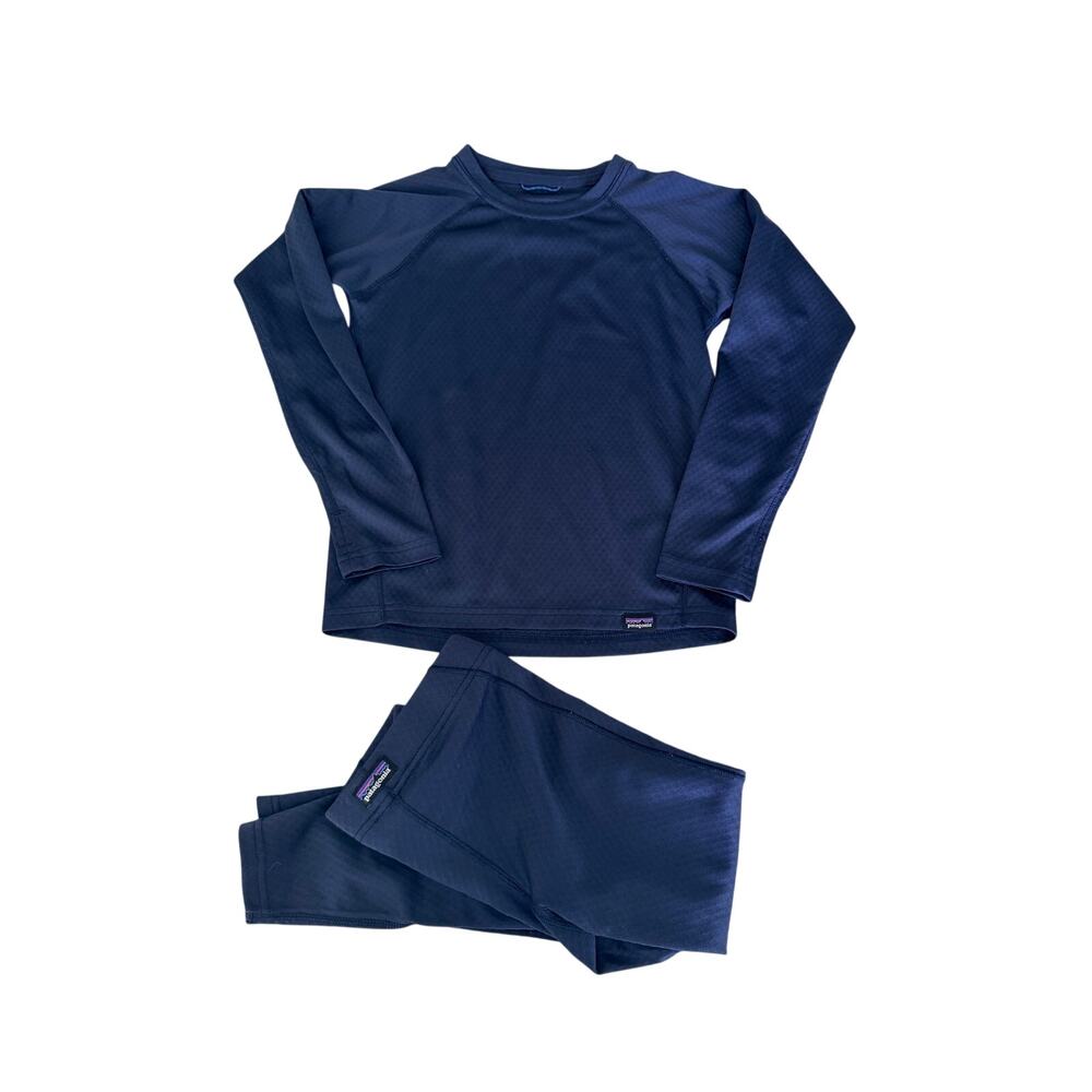 Patagonia Youth Blue Two-Piece Base Layer Set - XS (5-6)